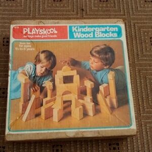 Vintage Playskool Kindergarten Blocks